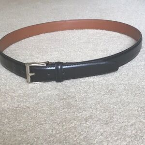 40” black leather belt